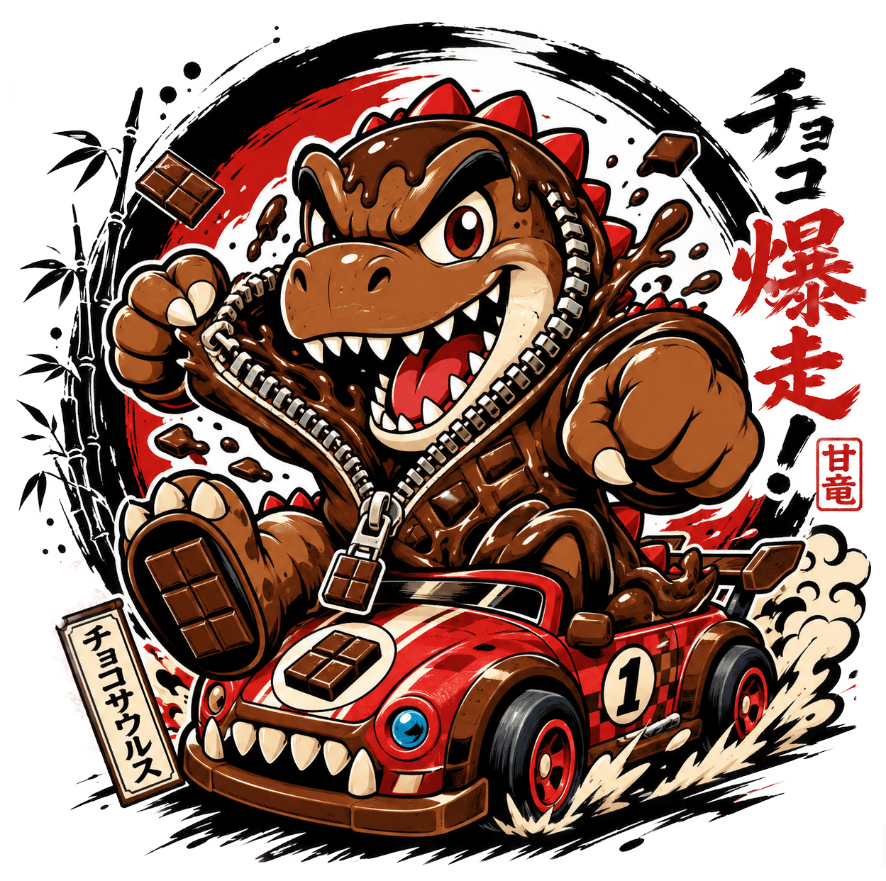Turbo Dino — Yabaizoo design (恐竜 / 爆走)